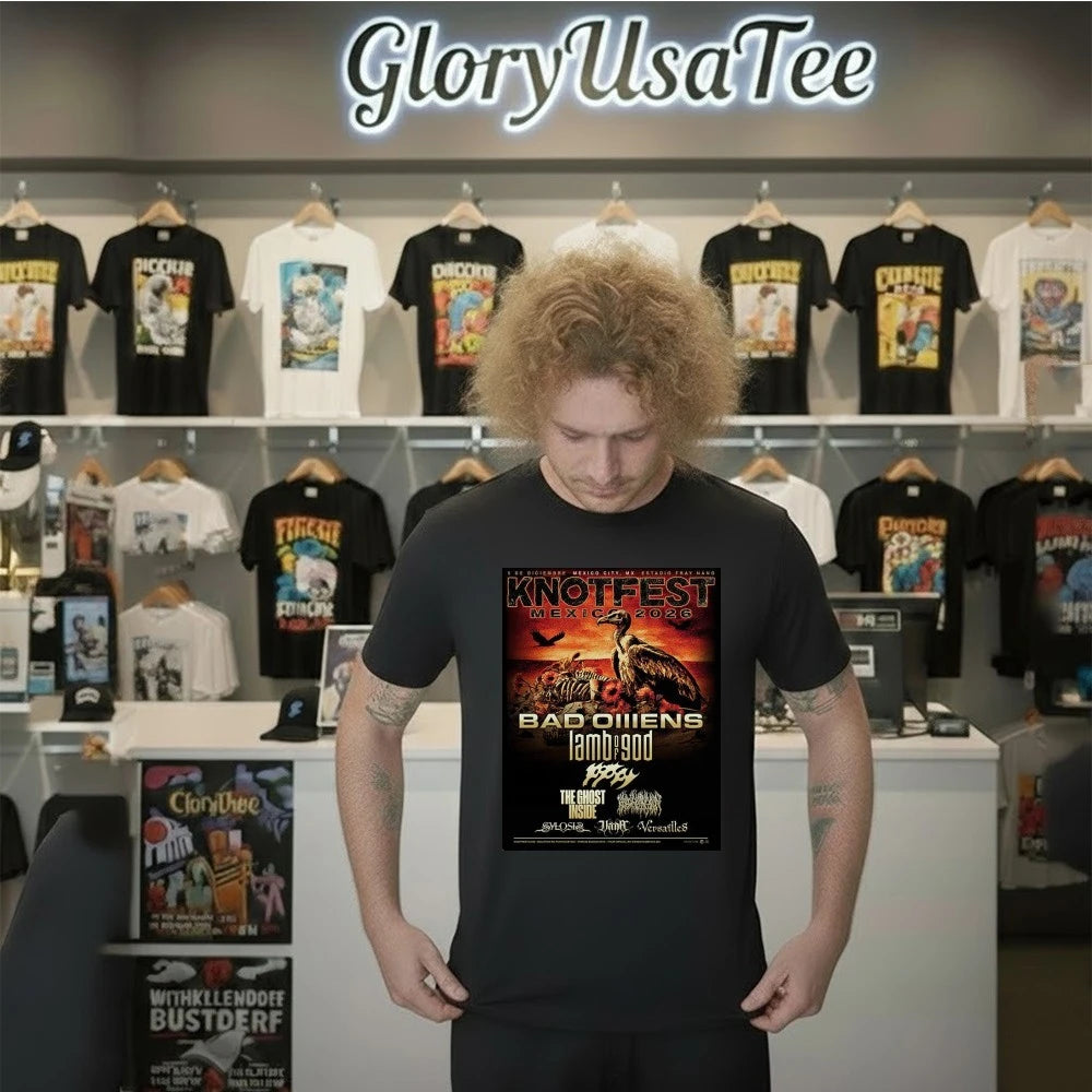 Knotfest Mexico 2026 Line Up Poster At Estadio Fray Nano Mexico City On December 5 2026 Shirt