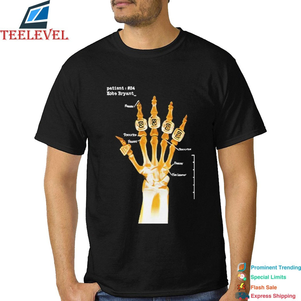 Kobe Bryant 5 Rings Hand Skeleton X-Ray T-shirts