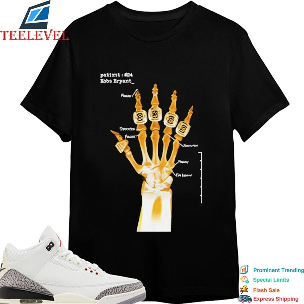 Kobe Bryant 5 Rings Hand Skeleton X-Ray T-shirts