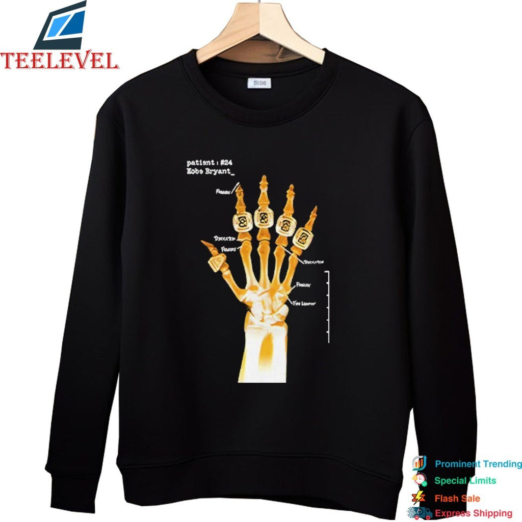 Kobe Bryant 5 Rings Hand Skeleton X-Ray T-shirts