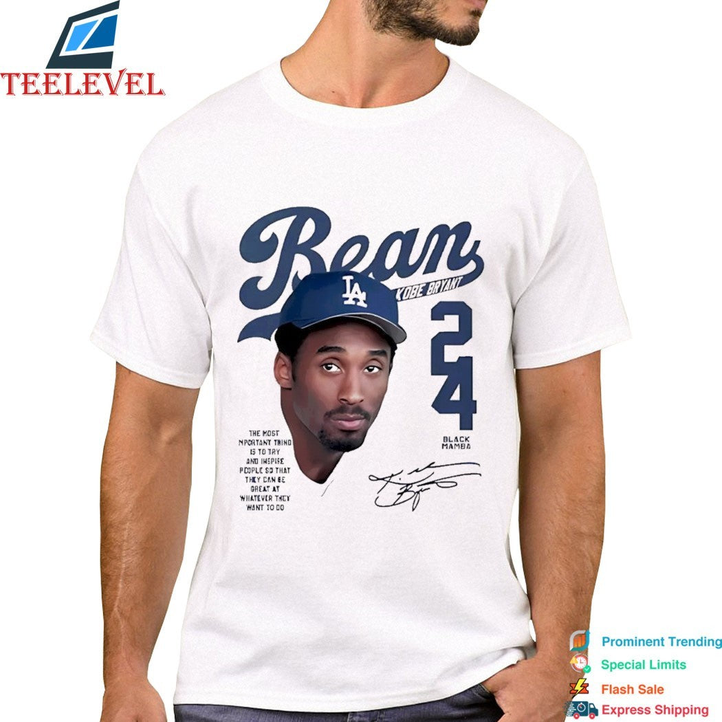 Kobe Bryant Black Mamba 24 Los Angeles Dodgers Signature T-shirts