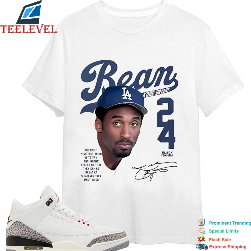 Kobe Bryant Black Mamba 24 Los Angeles Dodgers Signature T-shirts