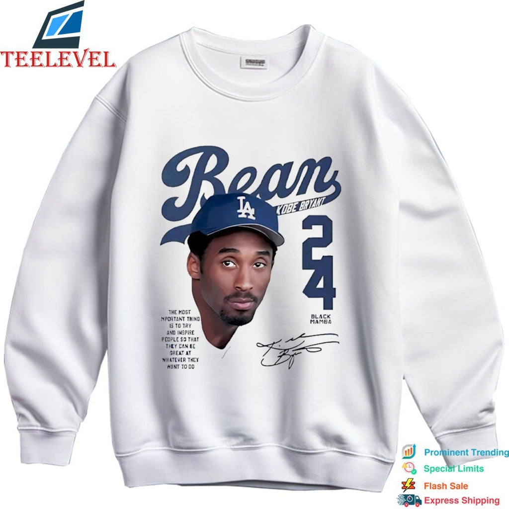 Kobe Bryant Black Mamba 24 Los Angeles Dodgers Signature T-shirts