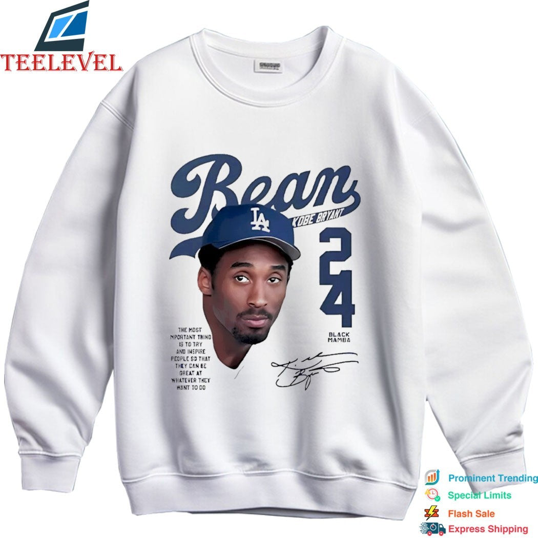 Kobe Bryant Black Mamba 24 Los Angeles Dodgers Signature T-shirts