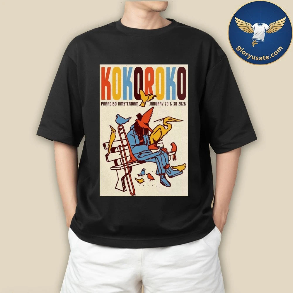 Kokoroko Jan 29 and 30 2026 Poster Paradiso Amsterdam Shirt