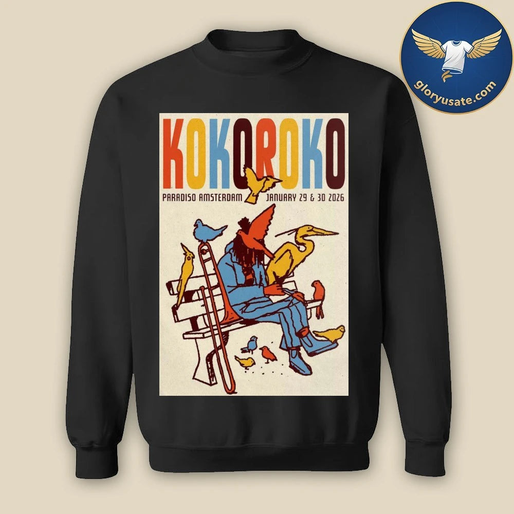 Kokoroko Jan 29 and 30 2026 Poster Paradiso Amsterdam Shirt