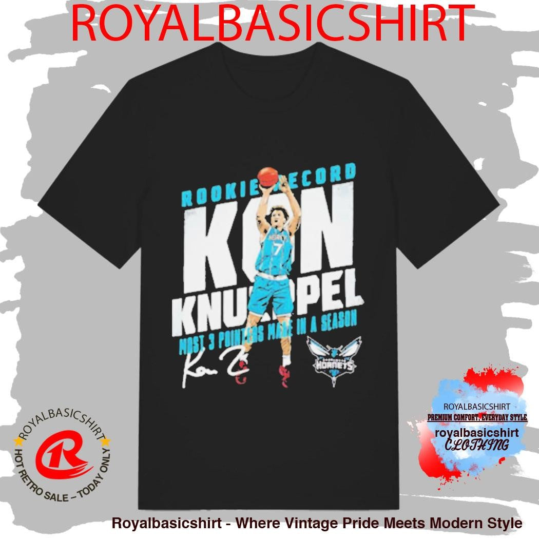 Kon Knueppel Charlotte Hornets Rookie Record 3 Pointers Basketball Shirt