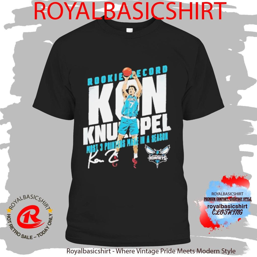 Kon Knueppel Charlotte Hornets Rookie Record 3 Pointers Basketball Shirt