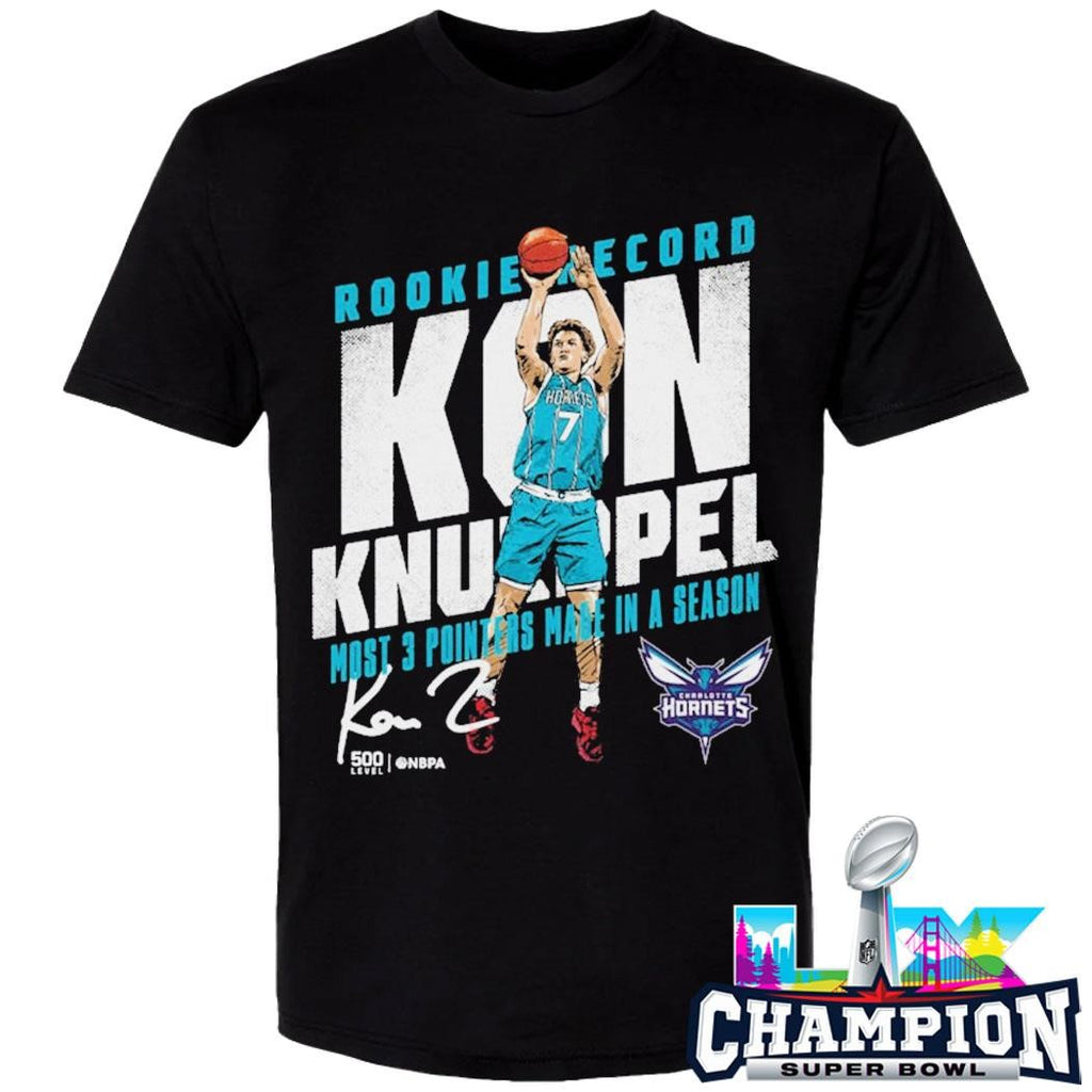 Kon Knueppel Charlotte Hornets Rookie Record Shirt