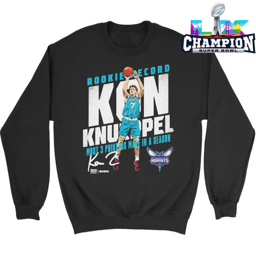 Kon Knueppel Charlotte Hornets Rookie Record Shirt