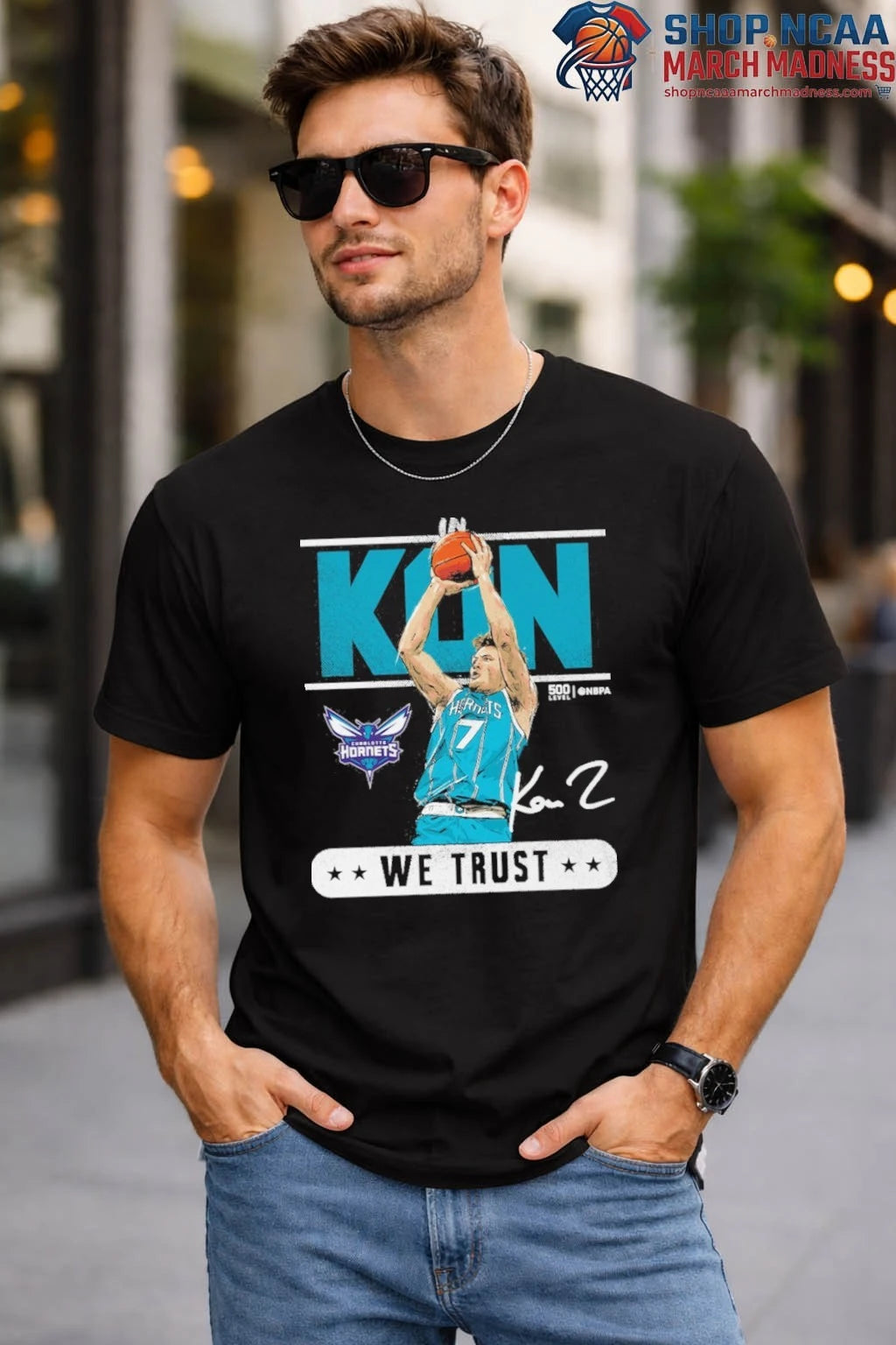Kon Knueppel Charlotte Hornets We Trust Signature T-Shirt