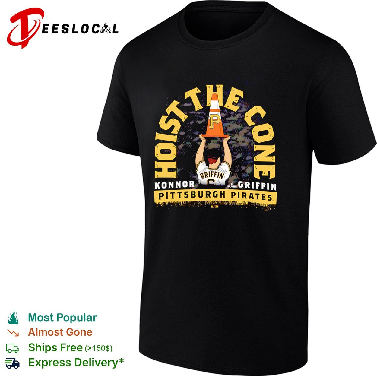 Konnor Griffin Pittsburgh Pirates MLB Hoist the Cone parody player signature shirt