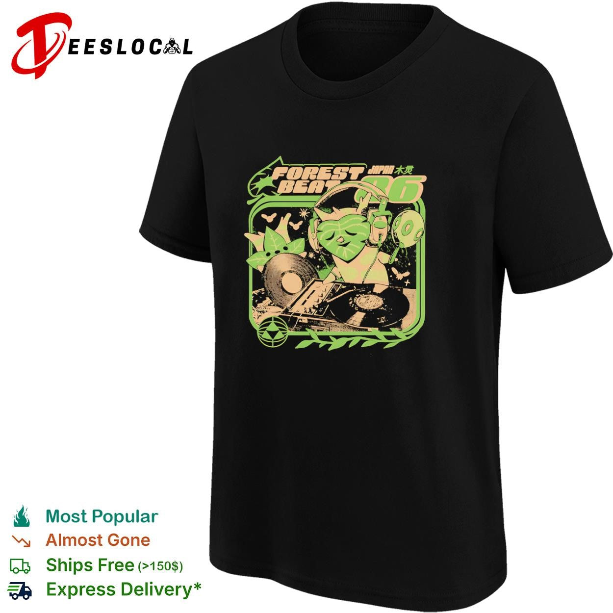Korok as a DJ at their turntable shirt