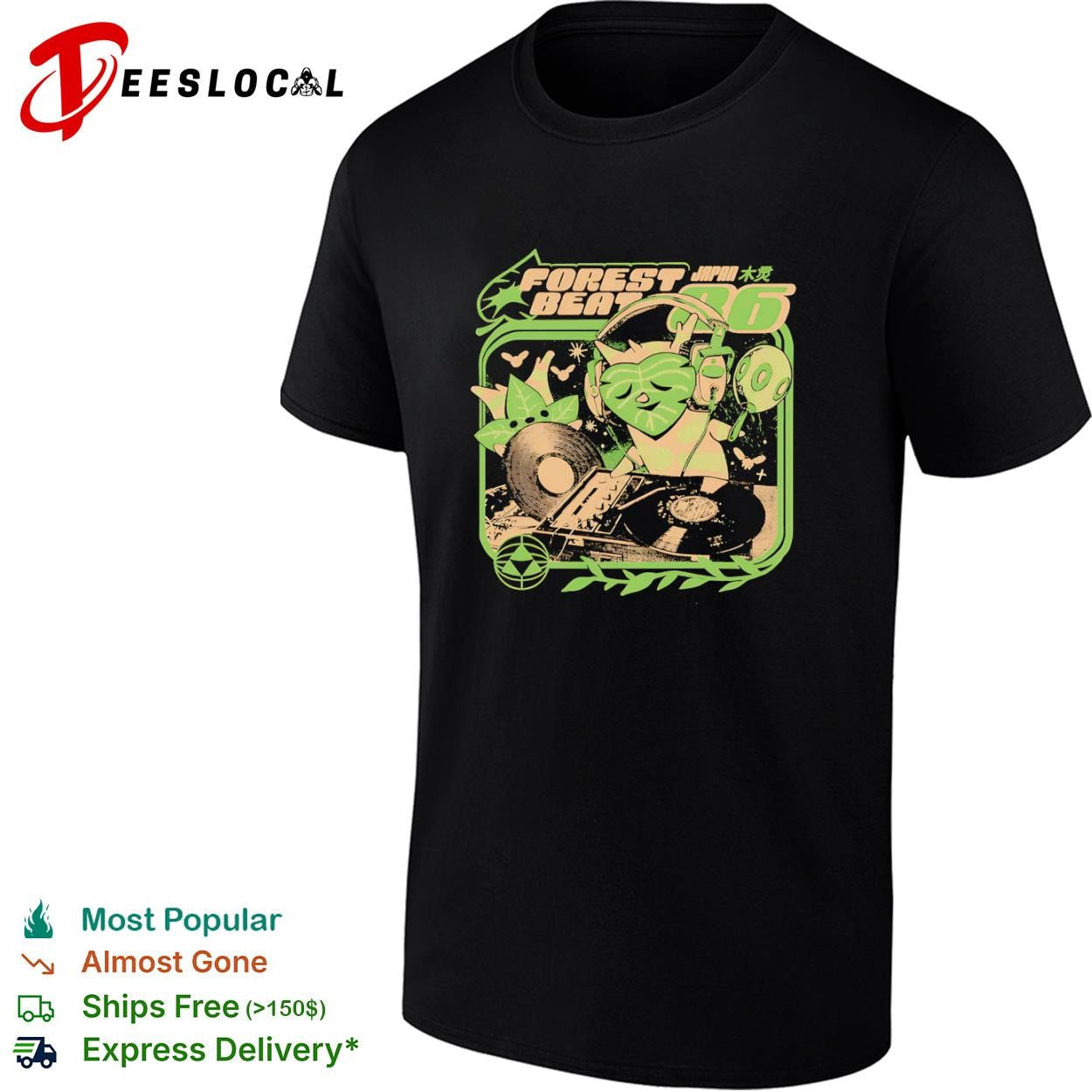 Korok as a DJ at their turntable shirt