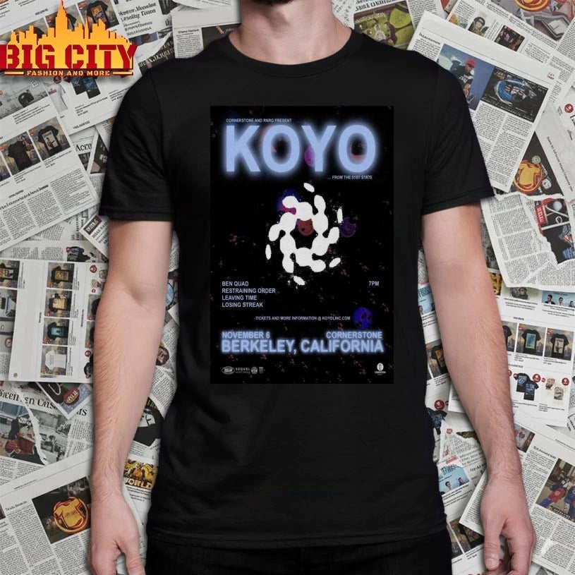 Koyo October 25 2025 Cornerstone Berkeley, CA Poster Shirts