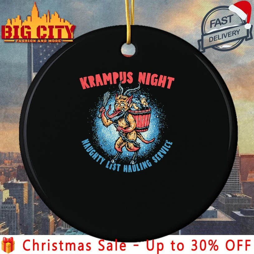 Krampus Night naughty list hauling service shirt