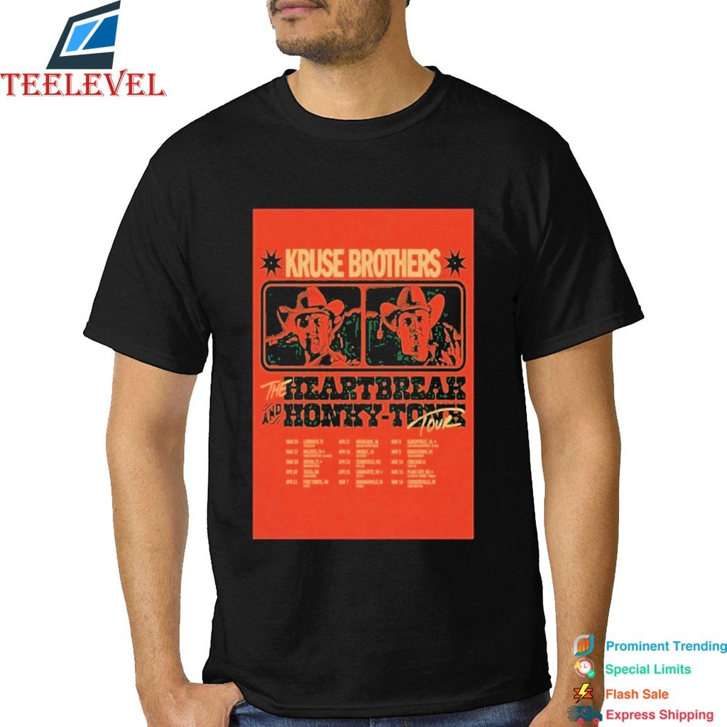 Kruse Brothers The Heartbreak And Honky Tonk Spring 2026 Tour T-shirts