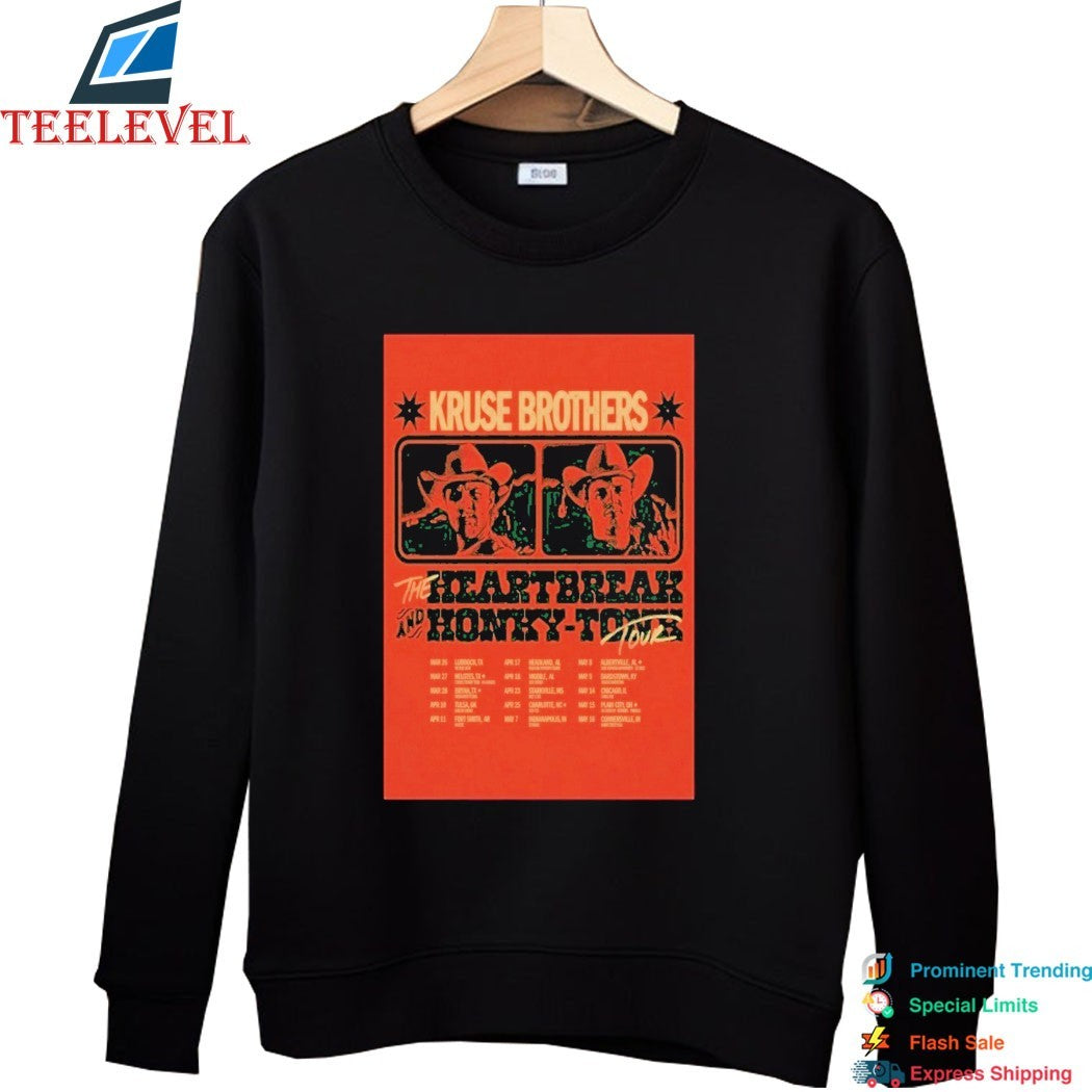Kruse Brothers The Heartbreak And Honky Tonk Spring 2026 Tour T-shirts
