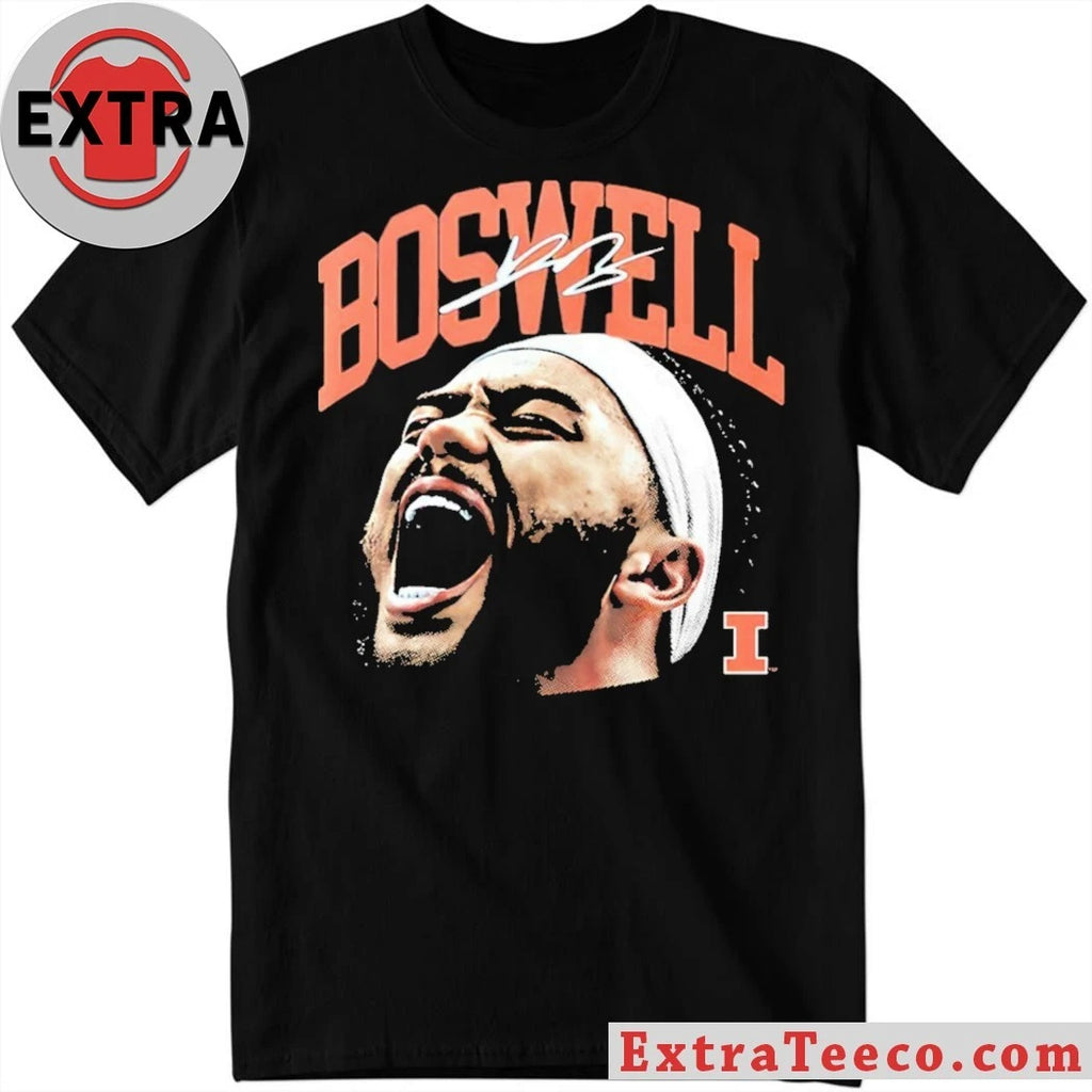 Kylan Boswell Signature Illinois Basketball Collection 2026 Logo T-Shirt