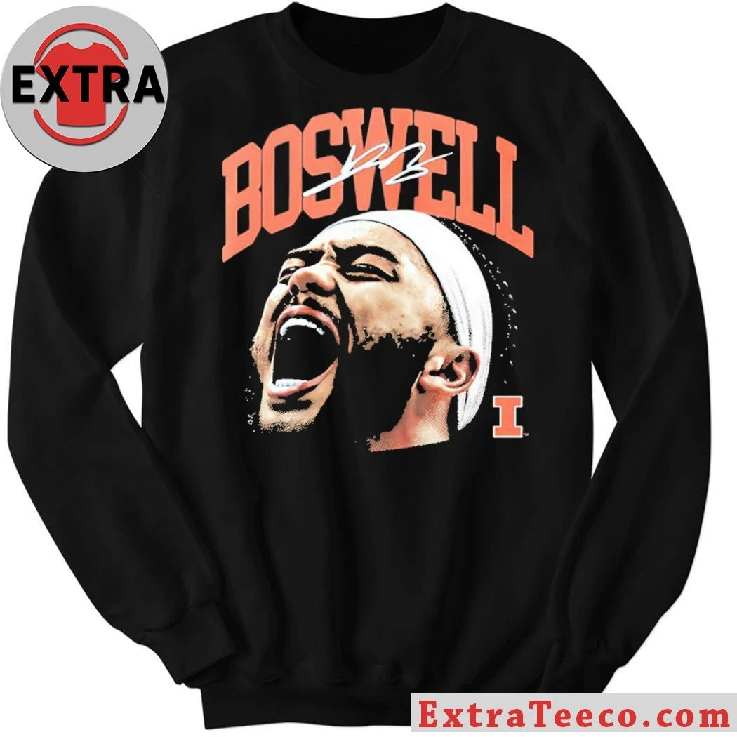Kylan Boswell Signature Illinois Basketball Collection 2026 Logo T-Shirt