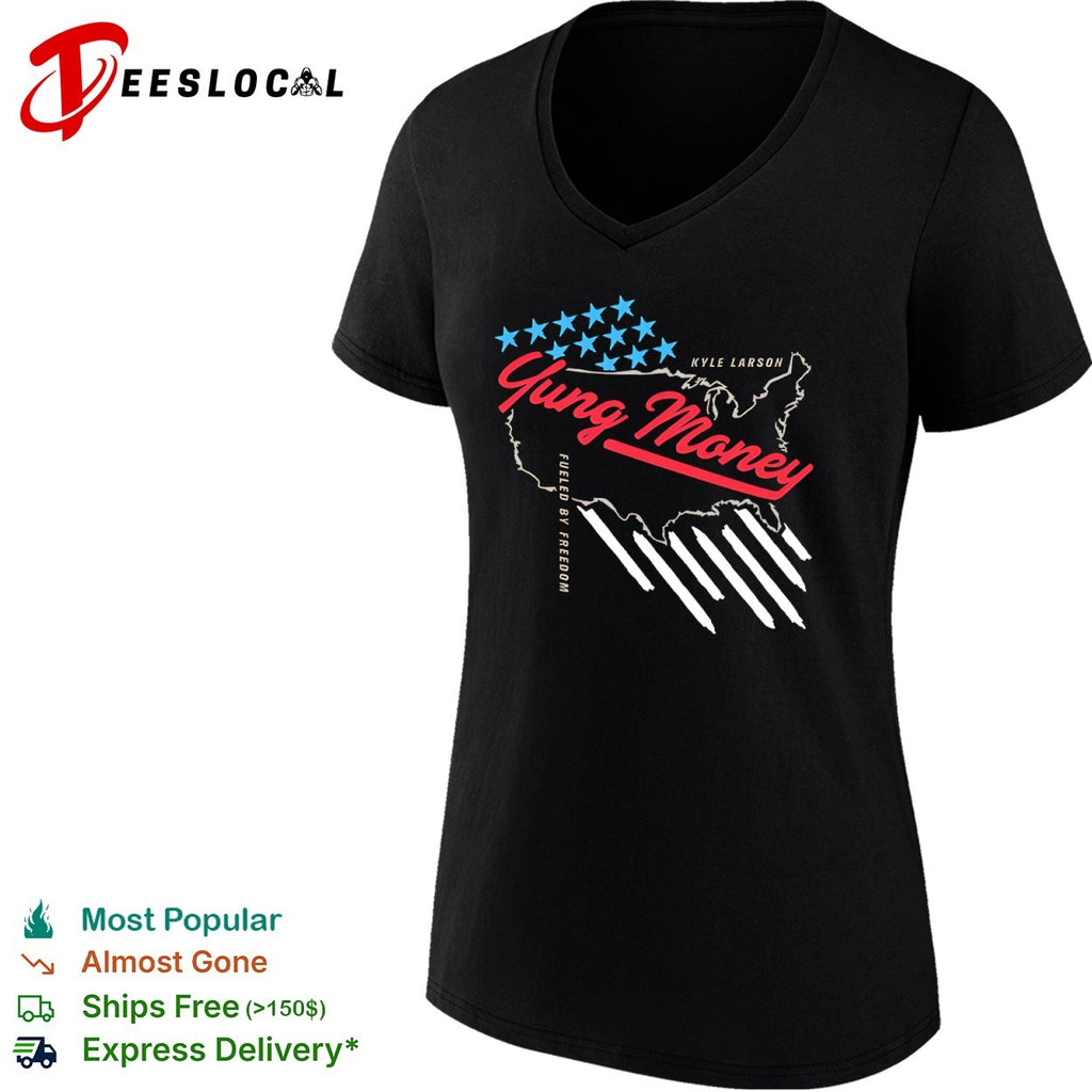 Kyle Larson Yung Money fueled by freedom USA map shirt