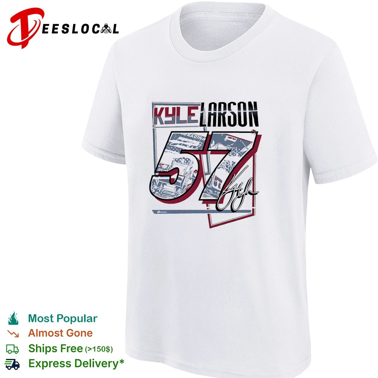Kyle Larson sprint car 57 signature racing shirt