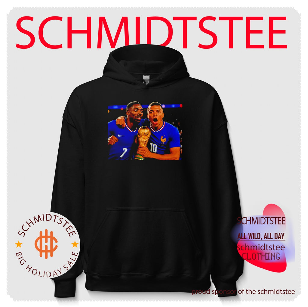Kylian Mbappe and Ousmane Dembele France National Football Team trophy shirt