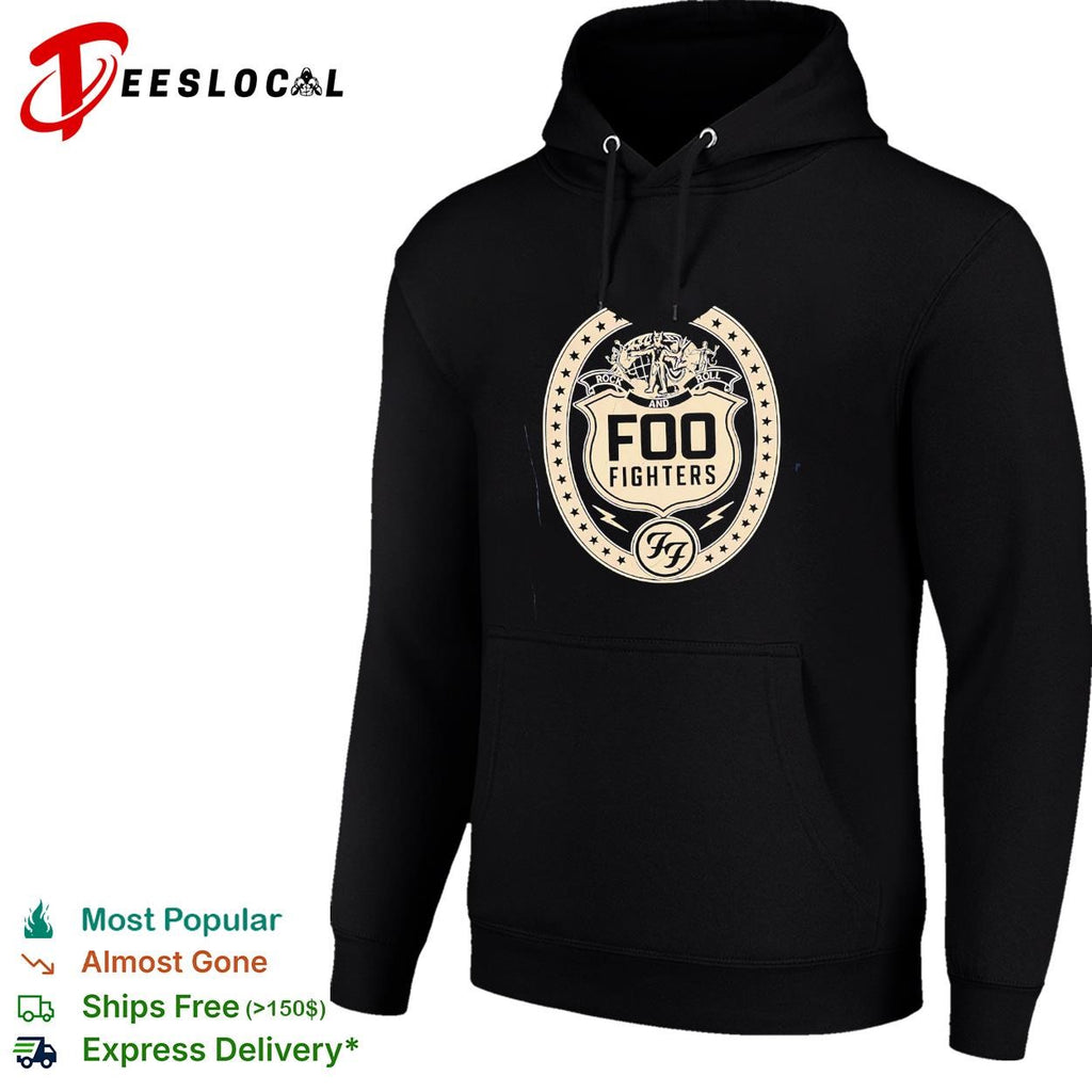 Foo Fighters rock and roll crest badge logo embroidered patch graphic shirt