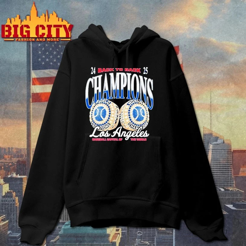 LA Dodgers 2024-2025 Back To Back Rings shirt