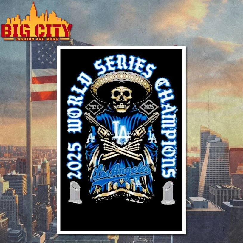 LA Dodgers Back 2 Back World Series Champions Skullcap Shirt