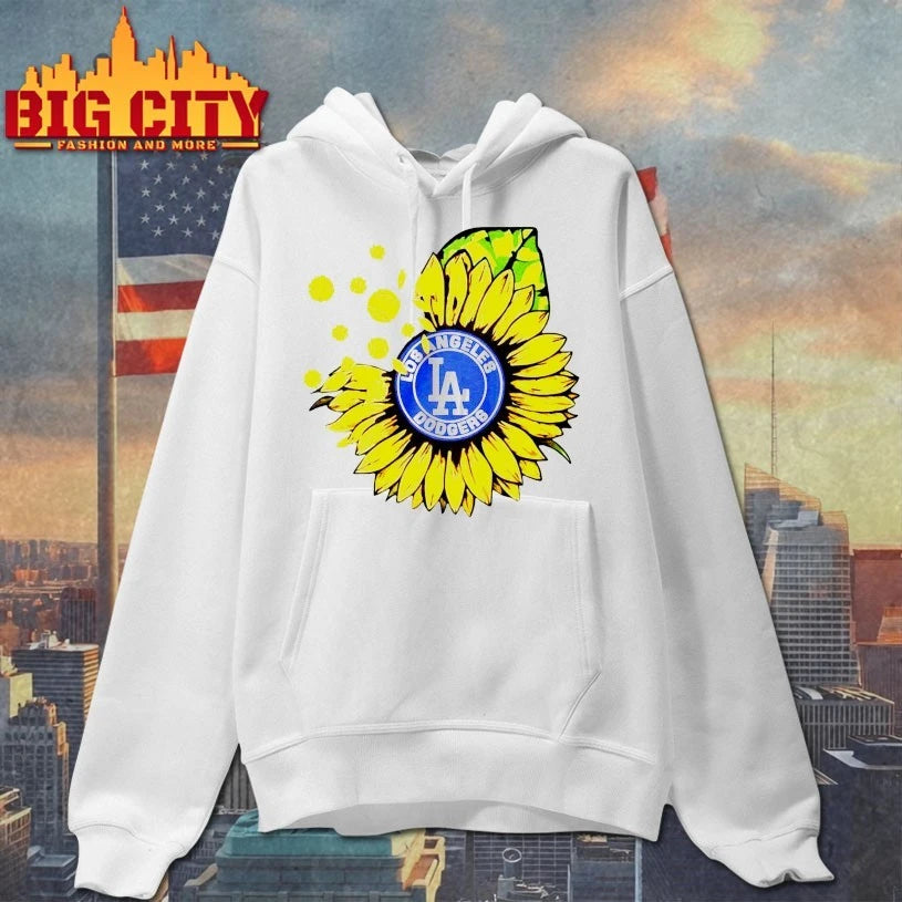 LA Dodgers Sunflower Baseball Shirt