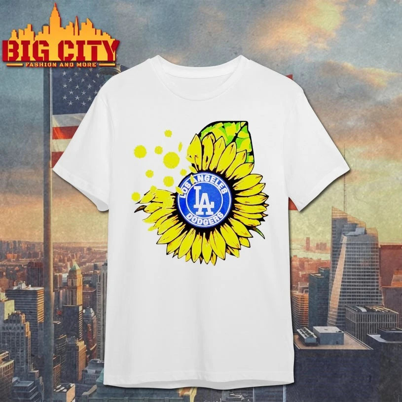 LA Dodgers Sunflower Baseball Shirt