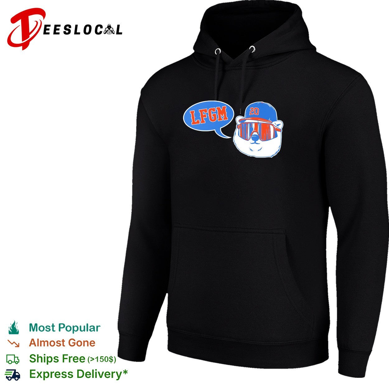 LFGM New York Mets baseball bear shirt