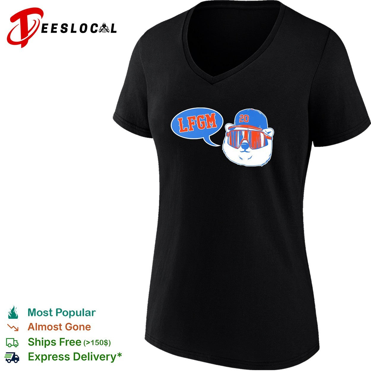 LFGM New York Mets baseball bear shirt
