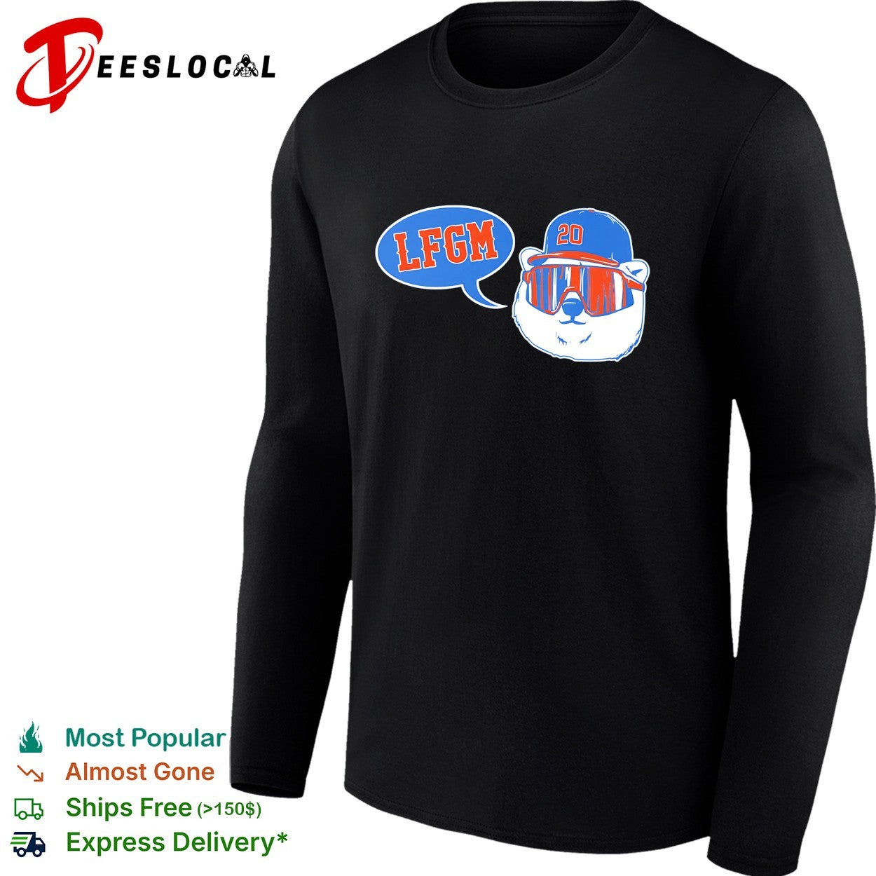 LFGM New York Mets baseball bear shirt
