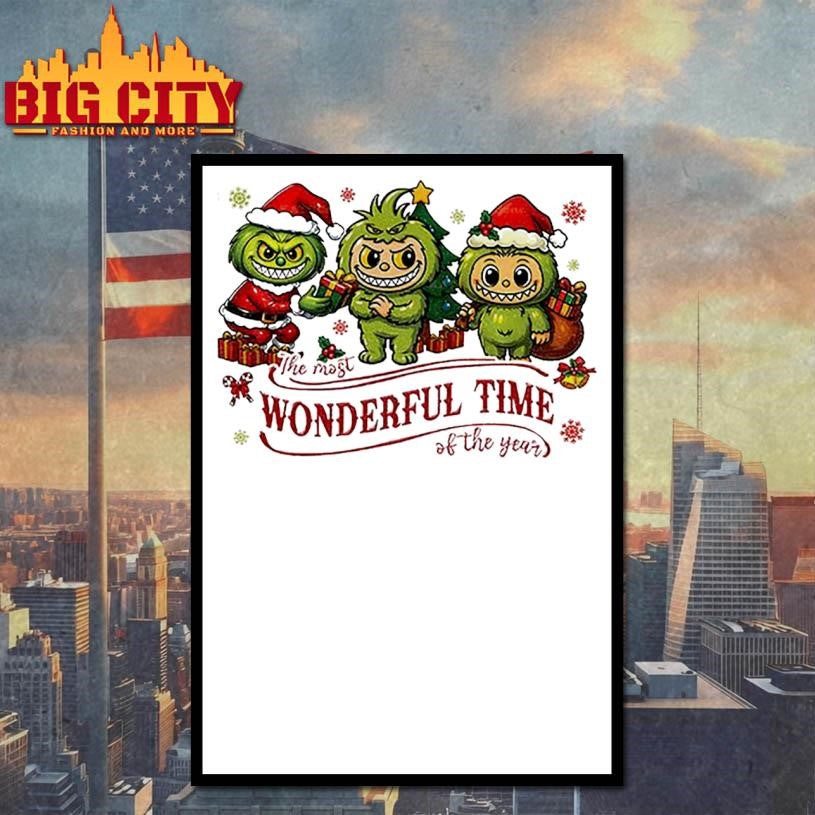 Labubu Monster The Most Wonderful Time Of The Year Merry Christmas shirt