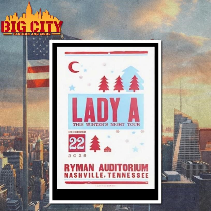 Lady A This Winters Night Tour Dec 22 2025 Ryman Auditorium Nashville Tennessee Shirt