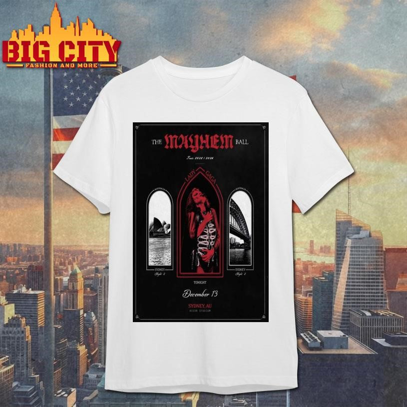 Lady Gaga Dec 13 2025 Sydney Australia Poster Shirt