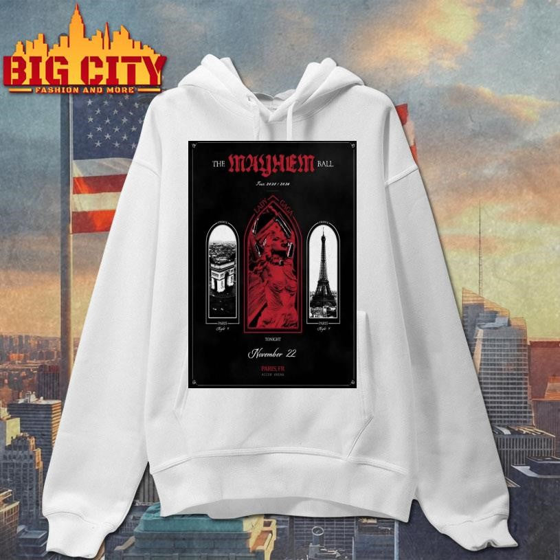 Lady Gaga Nov 22 2025 Accor Arena Paris France Poster Shirt