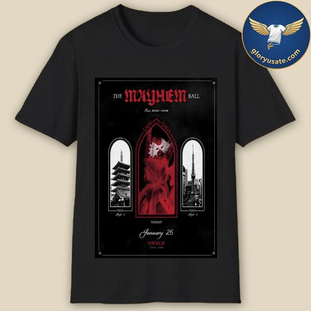Lady Gaga Tokyo Japan Jan 26 2026 Poster Shirt