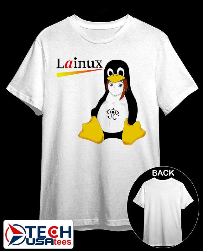Lain-ux Linux Penguin Tux shirt