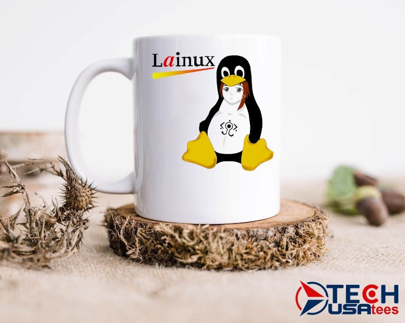 Lain-ux Linux Penguin Tux shirt