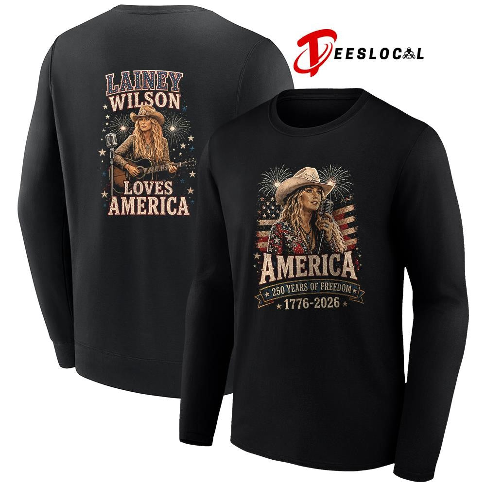 Lainey Wilson America 250 years of freedom loves America shirt