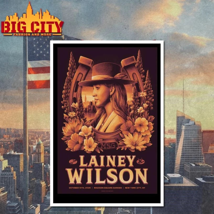 Lainey Wilson Oct 10 2025 Madison Square Garden In New York NY Poster shirt