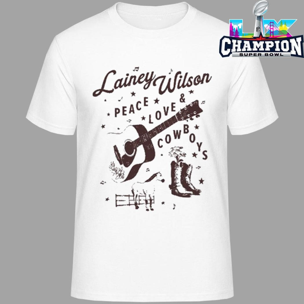 Lainey Wilson Peace Love Cowboys Shirt