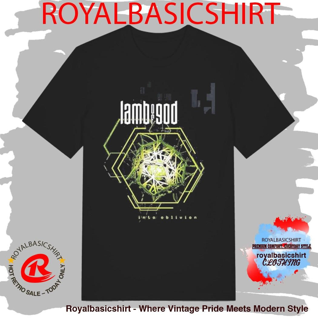 Lamb Of God Into Oblivion 10th Studio Album Cover Art Merch Hexagon T-Shirt