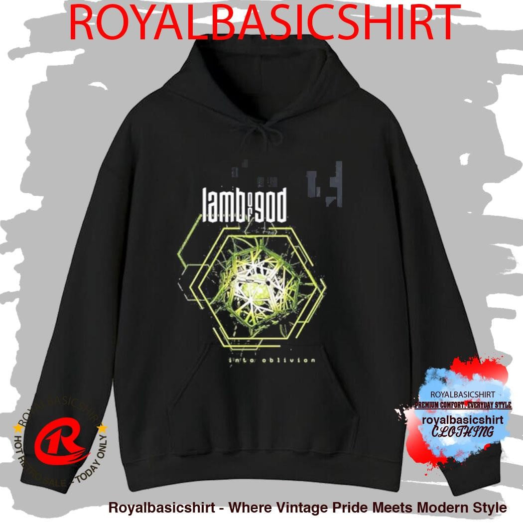 Lamb Of God Into Oblivion 10th Studio Album Cover Art Merch Hexagon T-Shirt