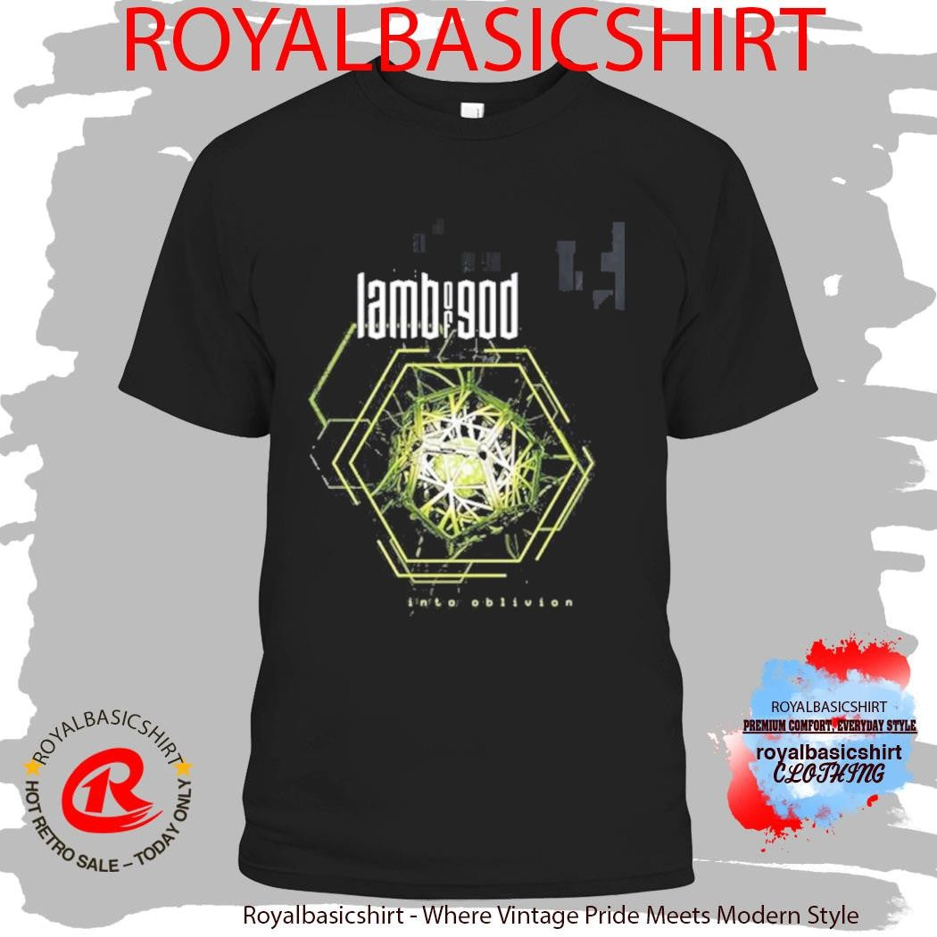 Lamb Of God Into Oblivion 10th Studio Album Cover Art Merch Hexagon T-Shirt
