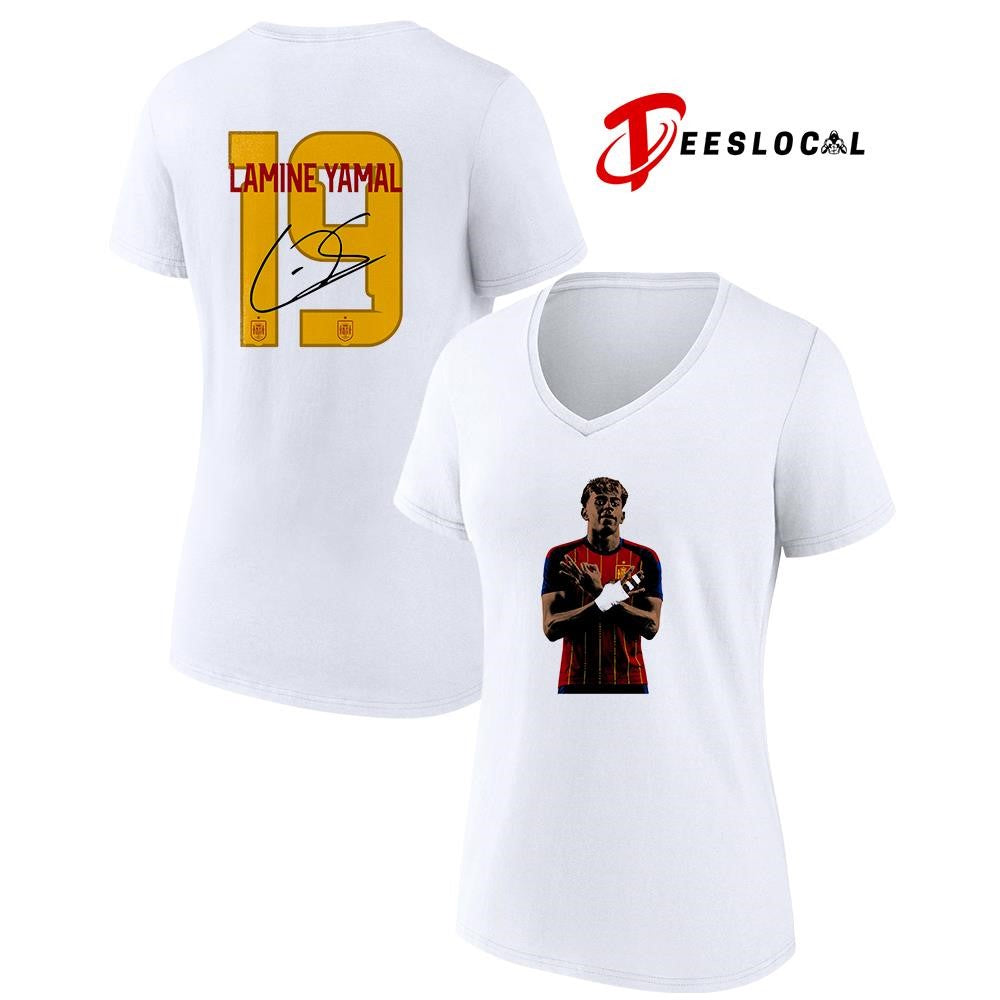 Lamine Yamal World Cup name and number signature shirt