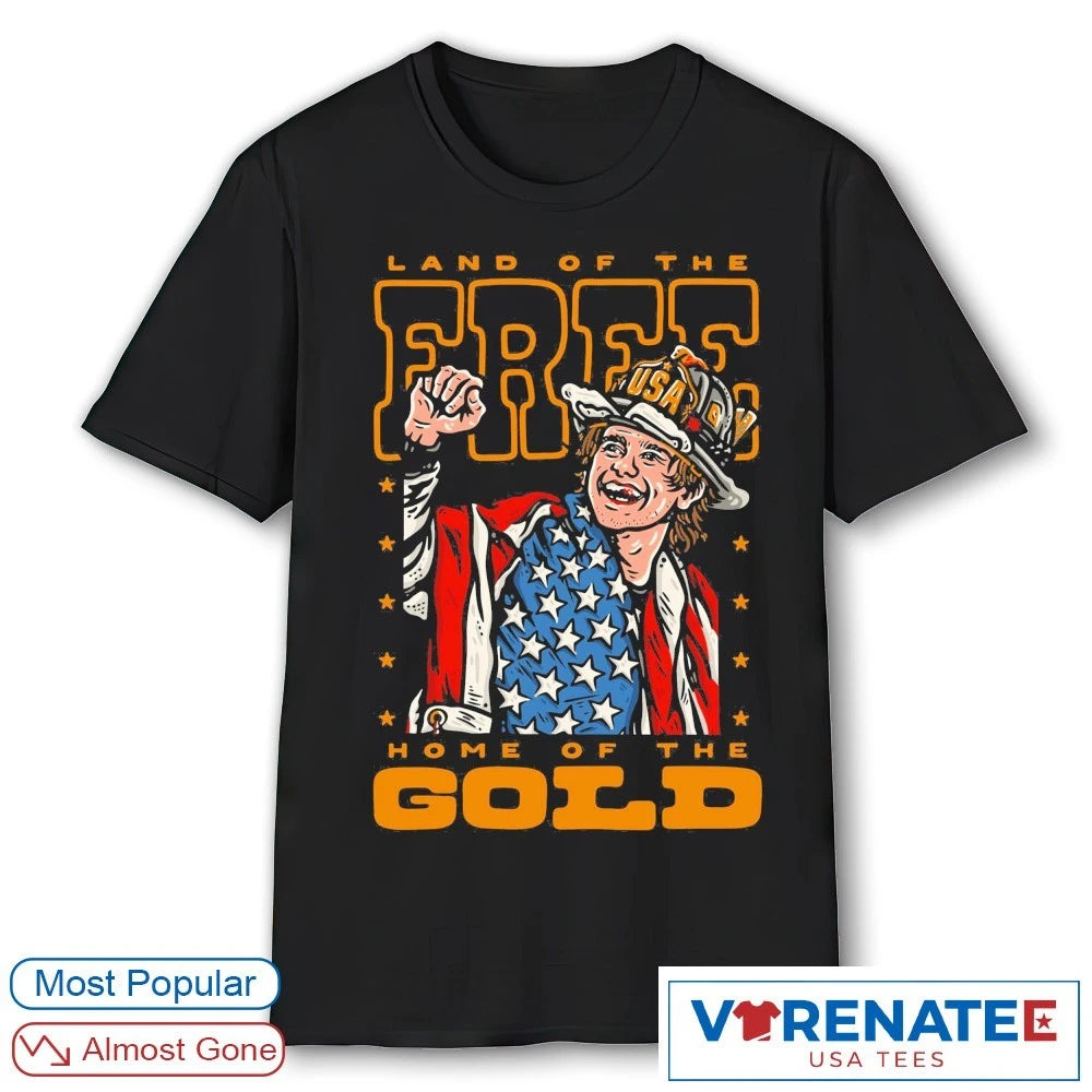 Land Of The Free Home Of The Gold Jack Hughes USA Olympic Hockey 2026 shirt